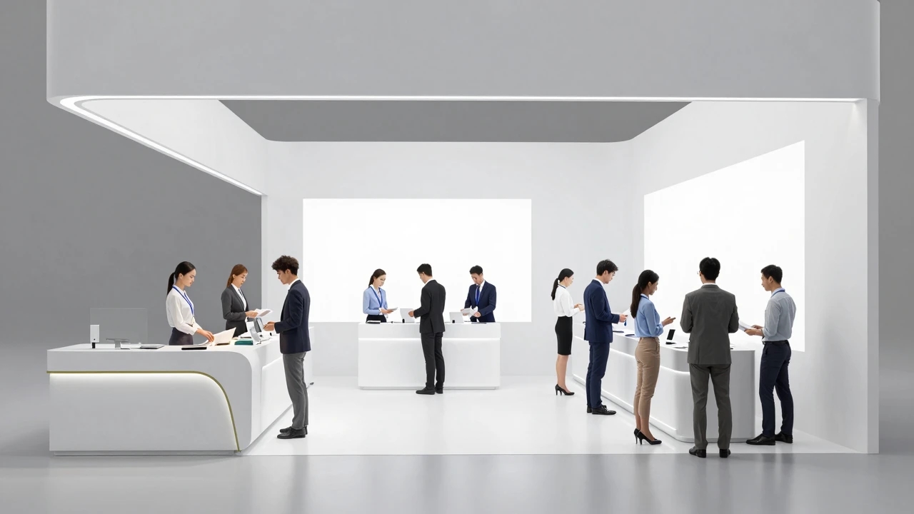 兼顾展示与商务洽谈的展位布局