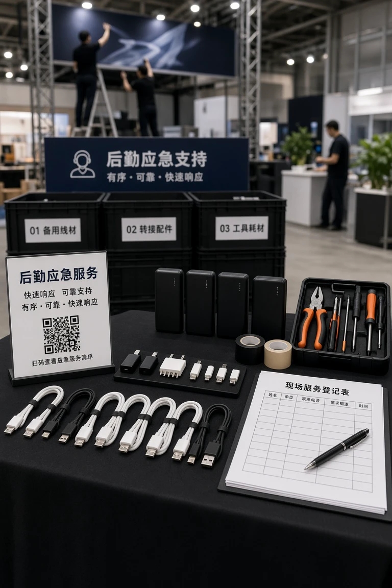 展会现场应急备份工具与备用物料