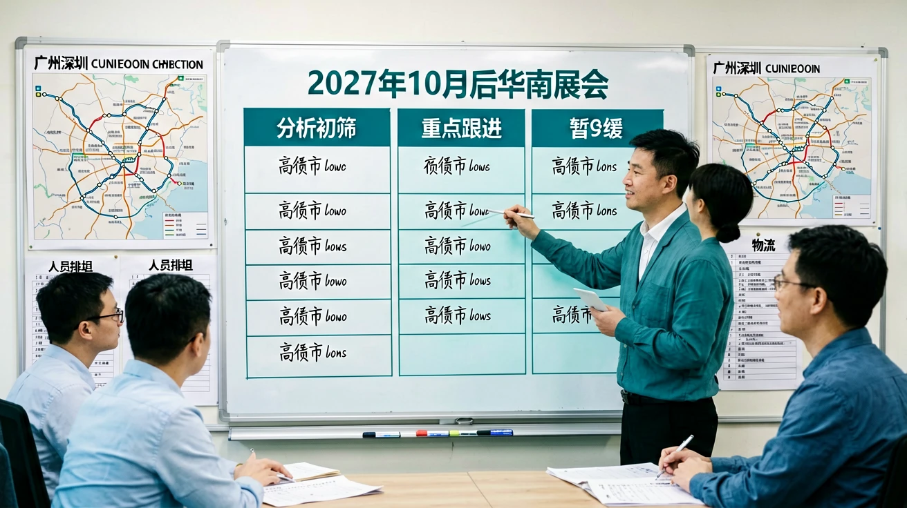 华南展会筛选与执行计划白板
