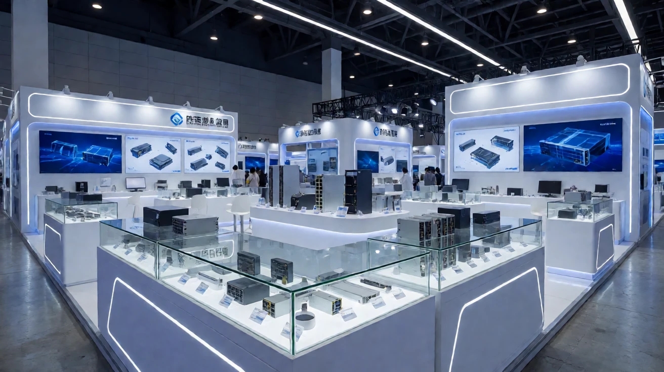 深圳中国光博会现场的高速光模块与光互连展示