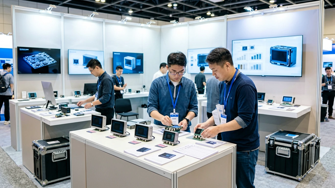 电子信息企业检查展会样机与现场物料