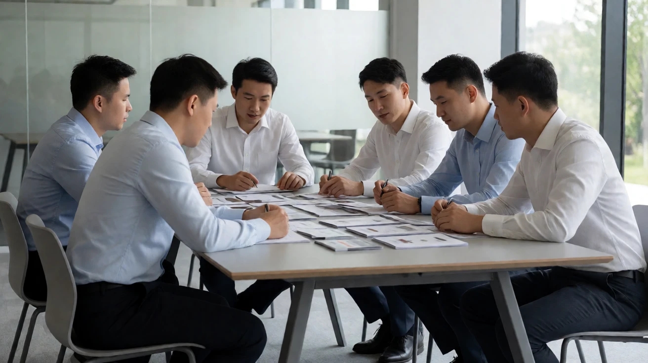 中小企业团队在展会后整理客户线索并规划跟进