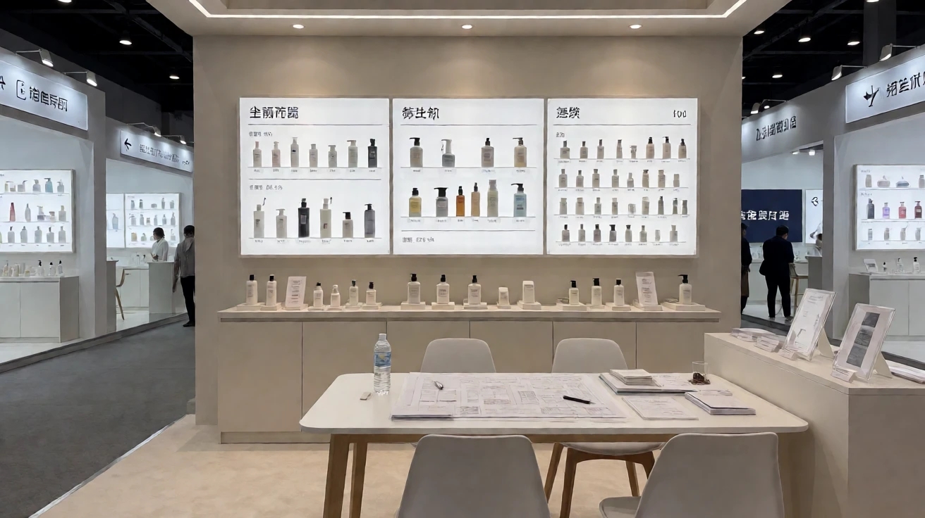 采购商在消费品展馆内规划观展路线
