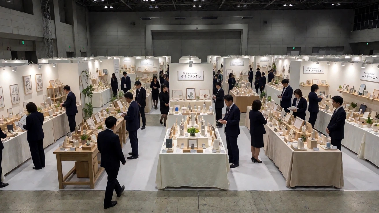 东京国际礼品展秋季展现场的展台与专业买家